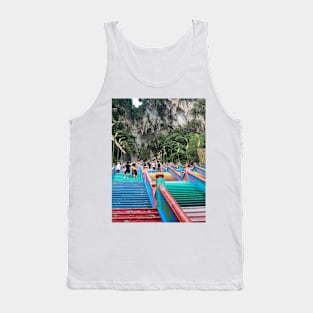 Colorful stairs to Batu Caves entrance Tank Top